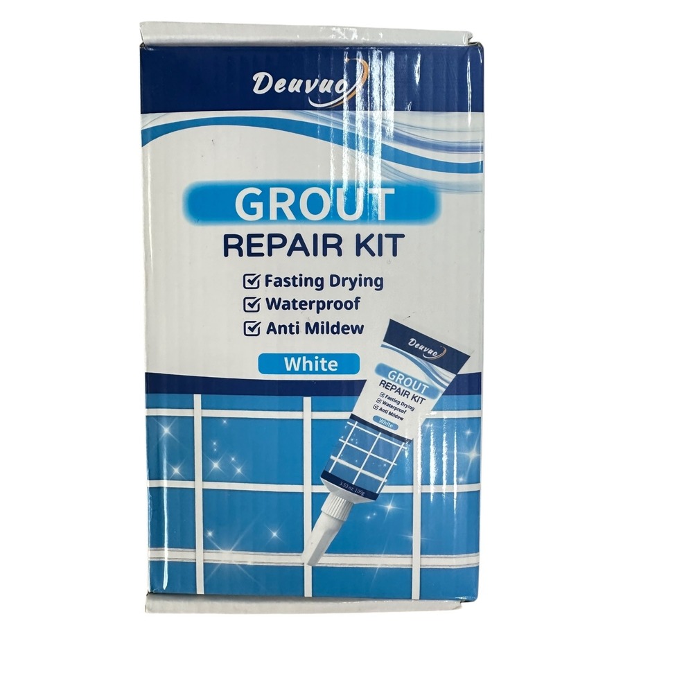 Deauvo White Tile Grout Repair Kit Waterproof Fast Drying Anti‎ Mildew 100g